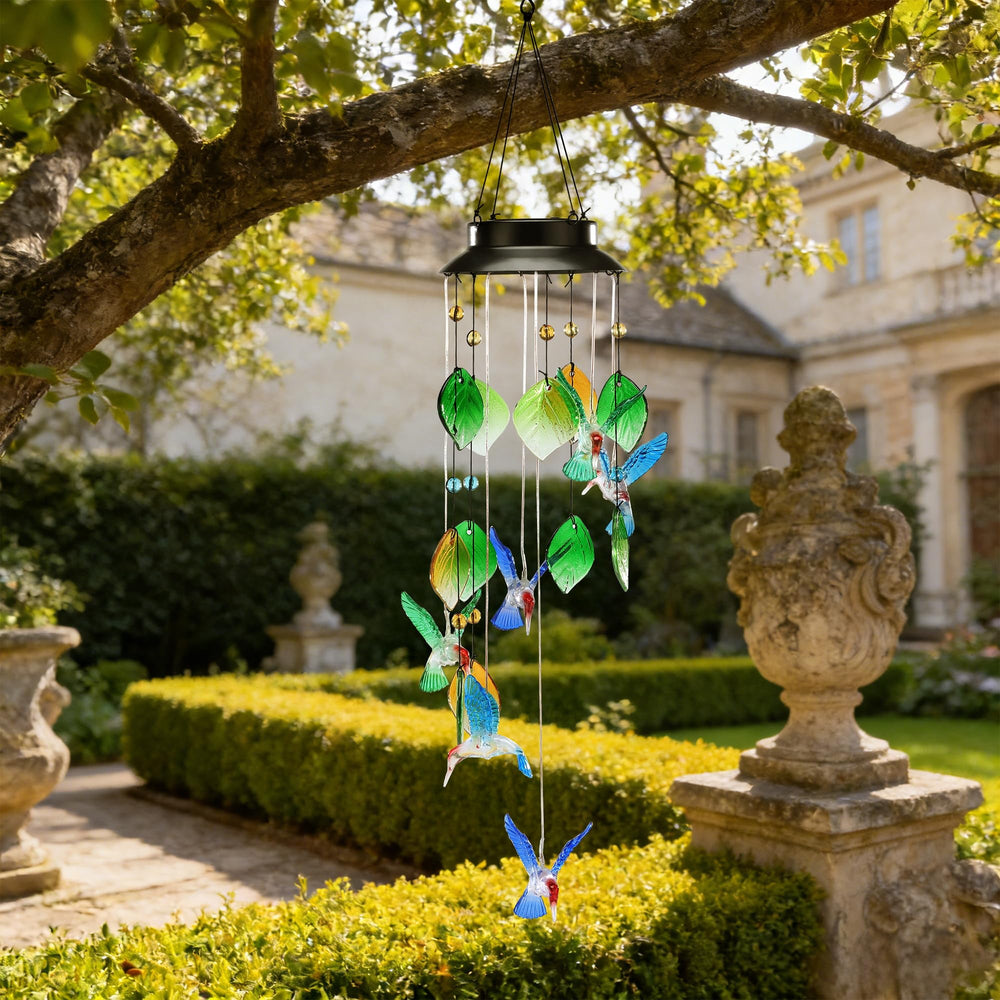 MYCRLIFE full 29-inch hanging chime showing scale and visibility from distance