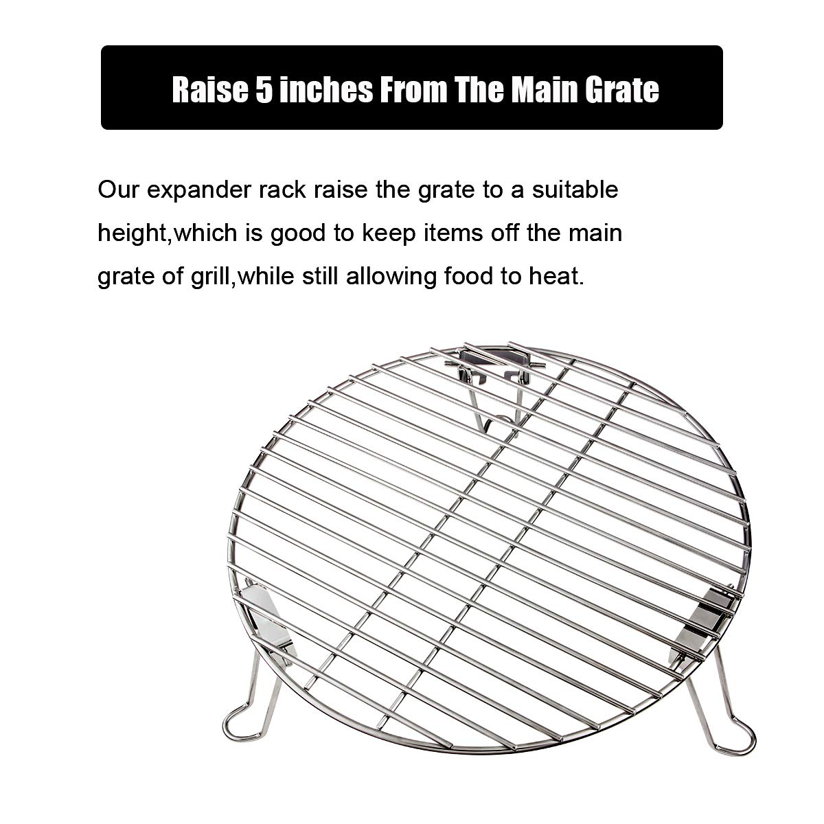 Mydracas three-leg detail showing 5-inch height and clearance benefit