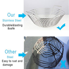 Mydracas divider inserted showing two-zone cooking to save charcoal