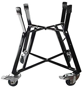 Mydracas front view of rolling cart showing stable grill support and easy access