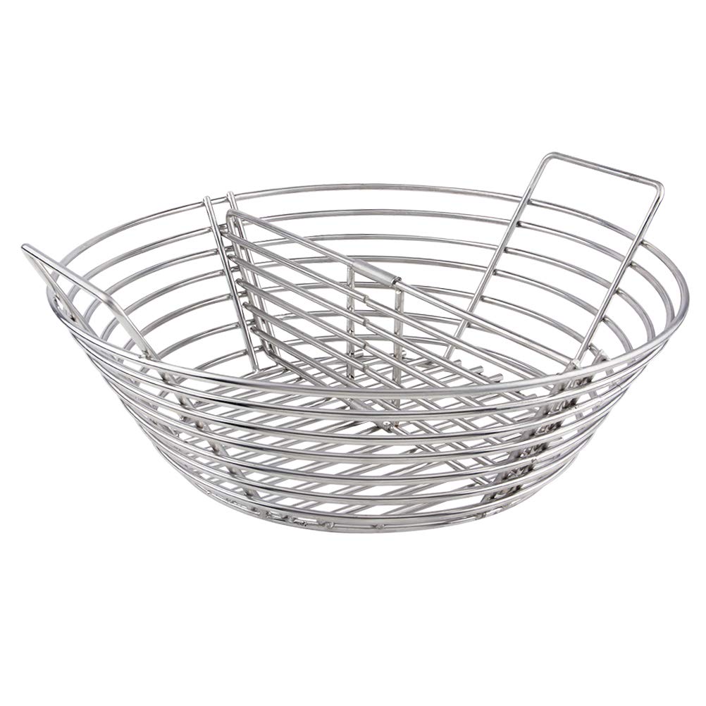 Mydracas front view of stainless steel basket showing airflow for better temperature control