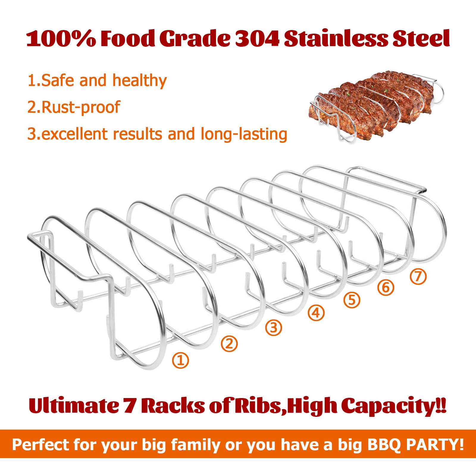 Mydracas rack loaded in smoker with seven ribs showing increased cooking capacity