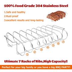 Mydracas rack loaded in smoker with seven ribs showing increased cooking capacity