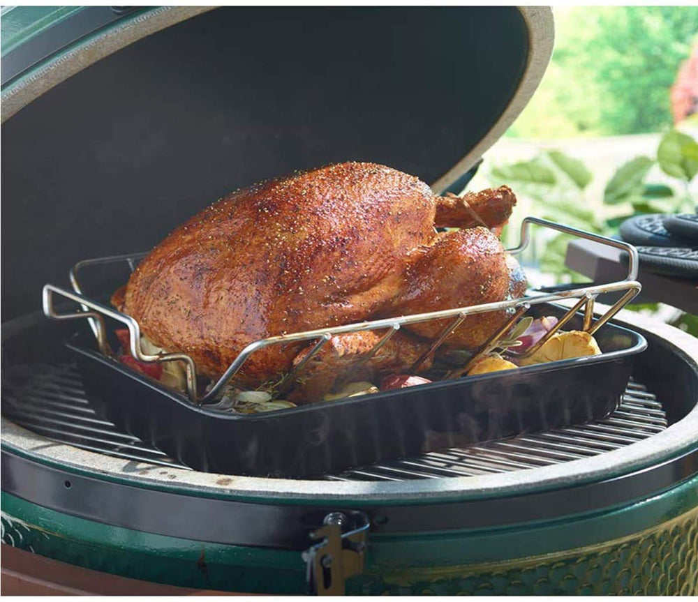 Mydracas rack placed on an 18-inch grate to show fit and scale