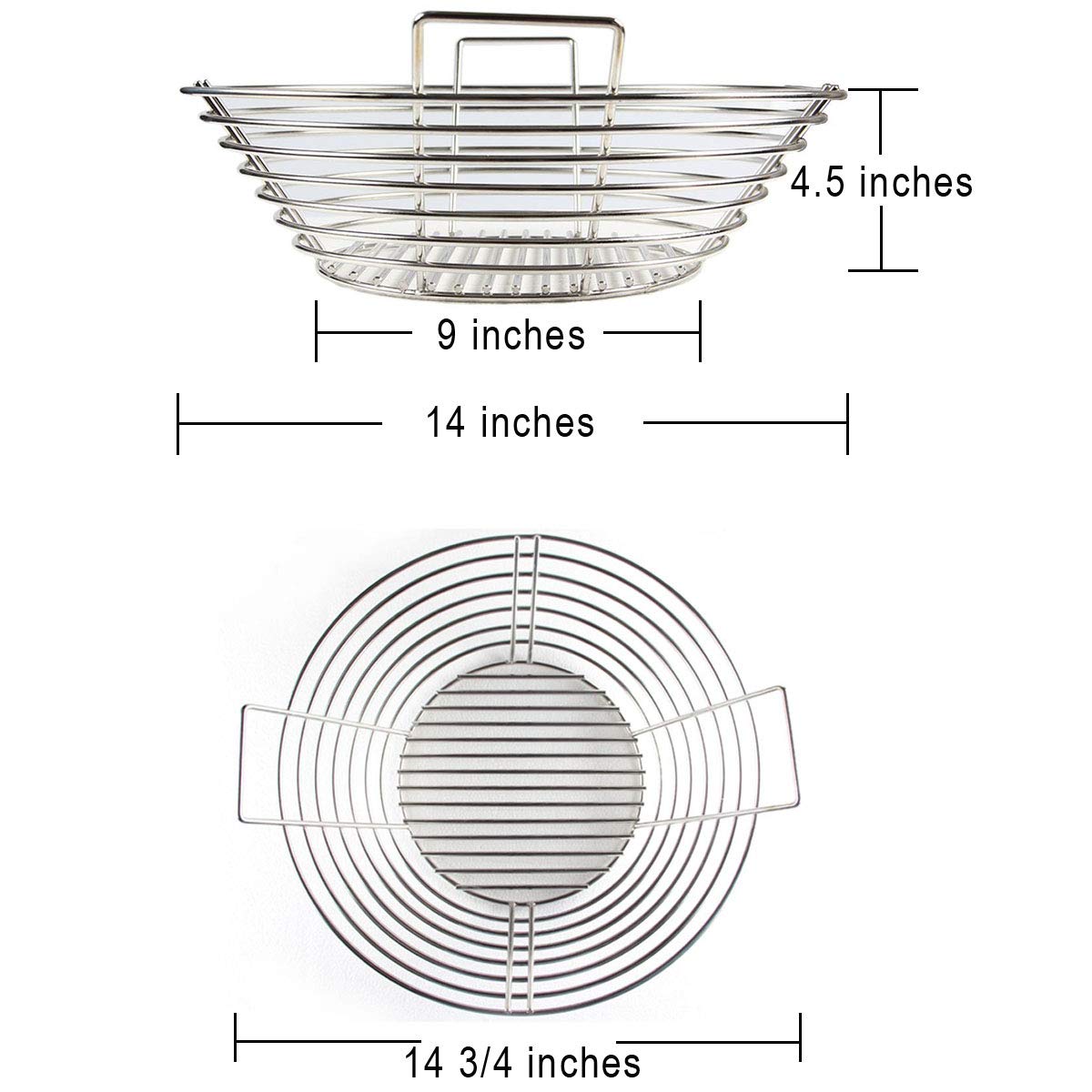Mydracas basket next to a hand showing scale and easy liftability for cold removal