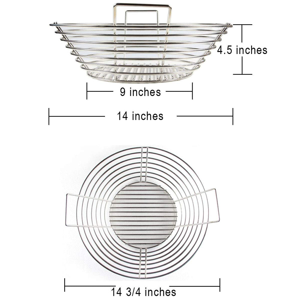 Mydracas basket next to a hand showing scale and easy liftability for cold removal