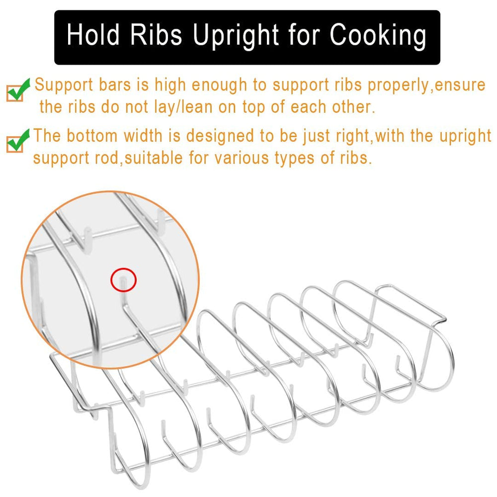 Mydracas slot detail and support bars showing stable rib support for even cooking