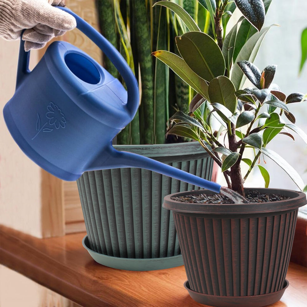 Myfeegoin planter next to household items to show scale and fit for medium plants