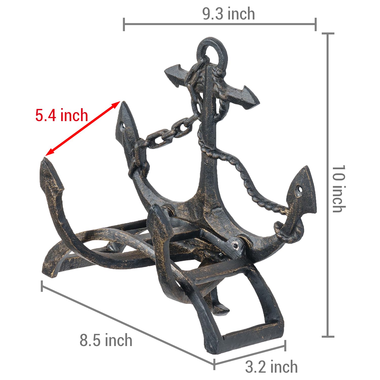 MyGift hanger next to a tape measure illustrating approximate dimensions and scale