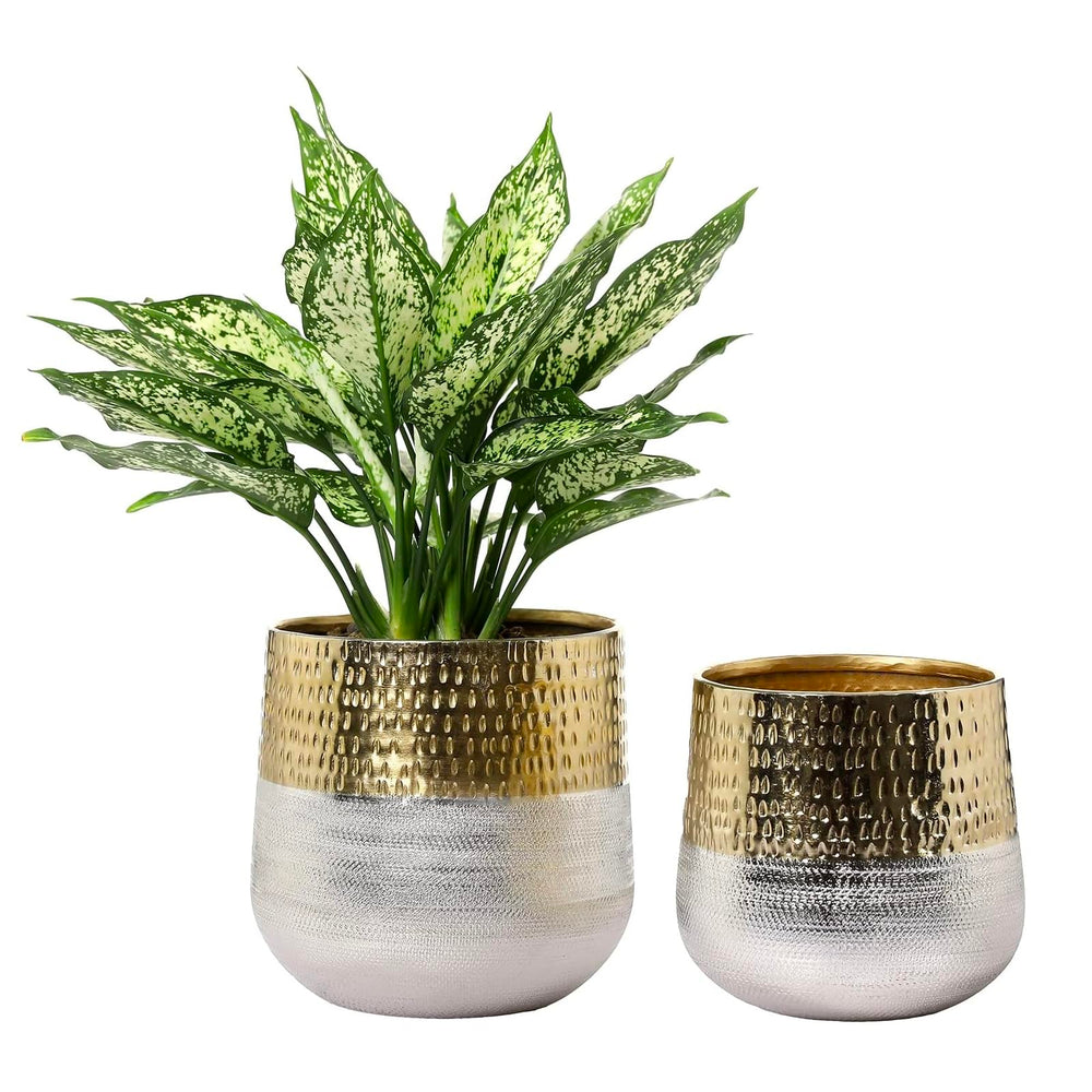 MyGift front view of two-toned planters showing modern appeal and contrast