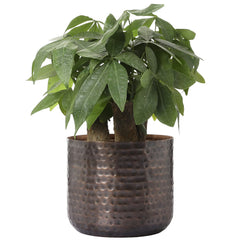 MyGift hammered copper vase front view shows elegant finish and décor impact