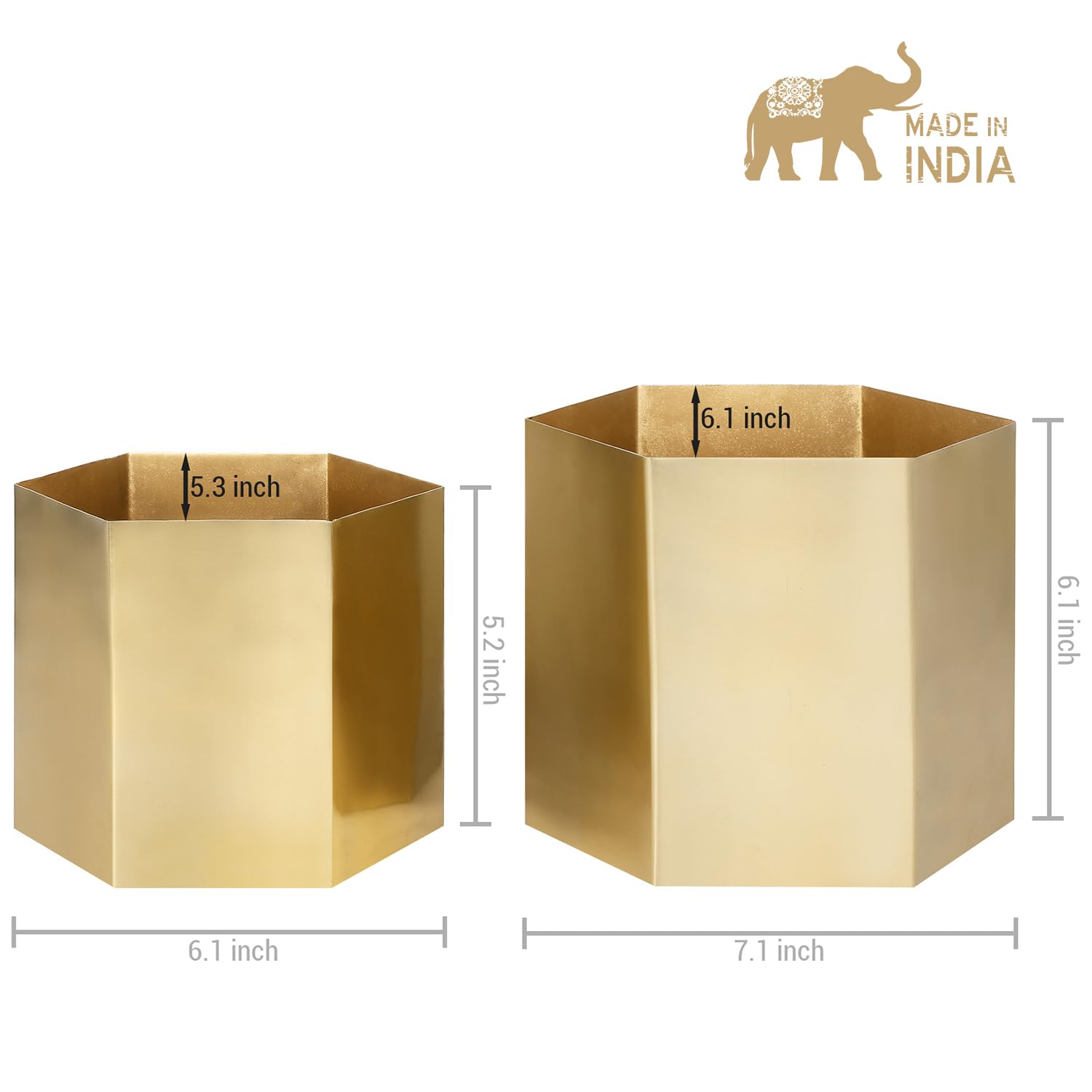 MyGift planter top view highlighting hexagon shape and plant fit