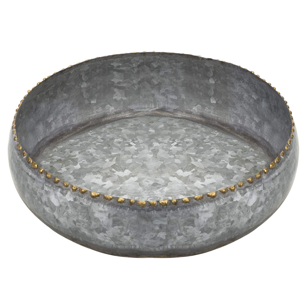 MyGift close-up of brass-tone pebbled rim highlighting decorative detail and visual warmth
