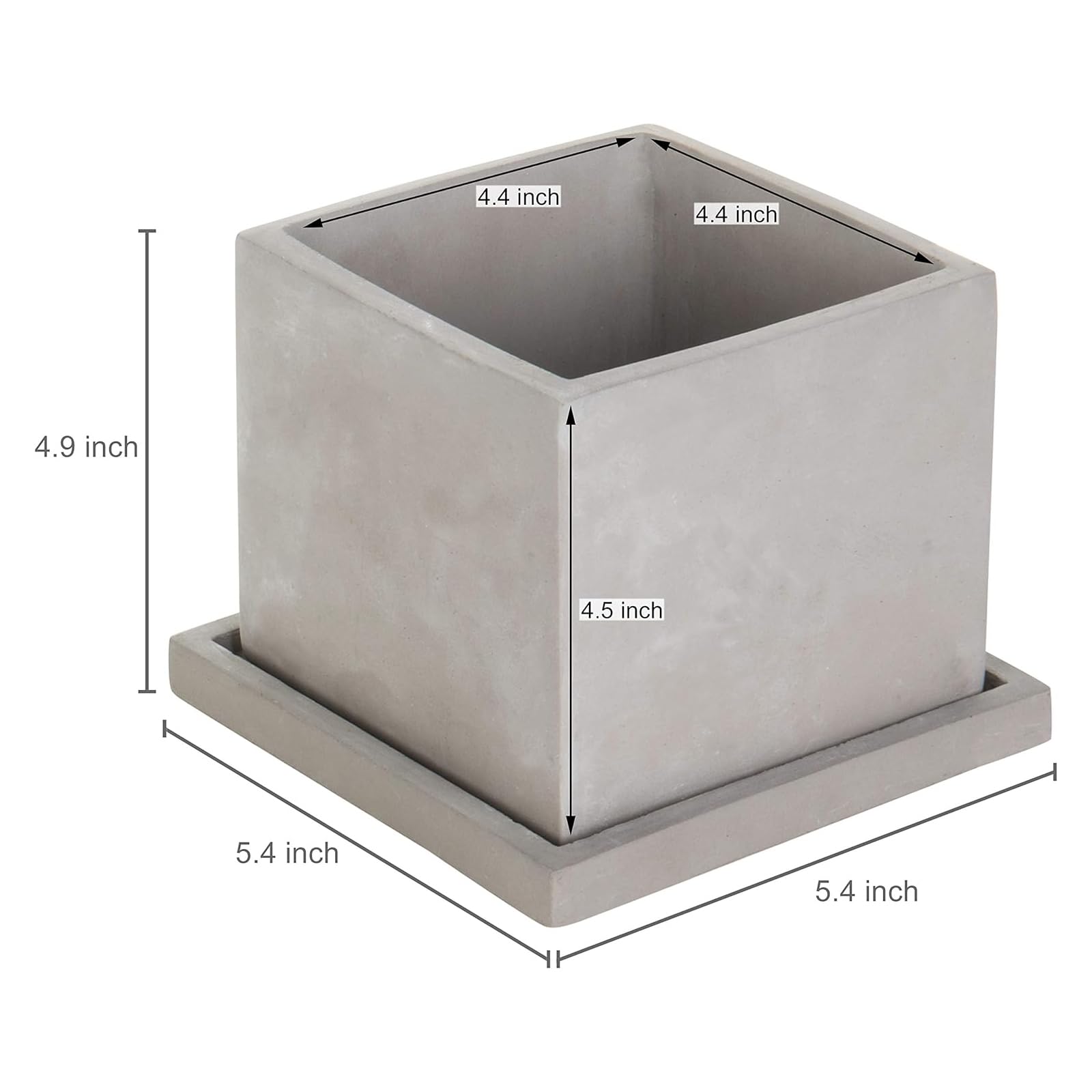 MyGift planter with removable saucer tray removed to show drip protection for surfaces