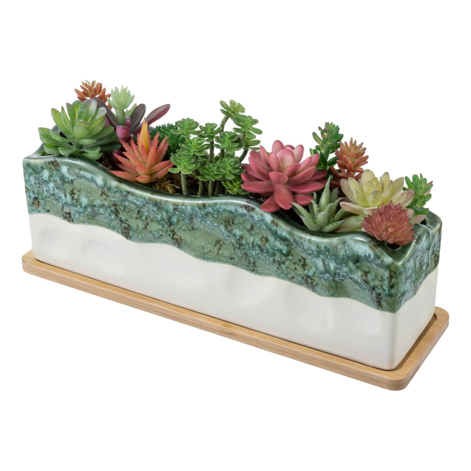 MyGift planter on kitchen shelf showing how it enhances home decor and surface protection