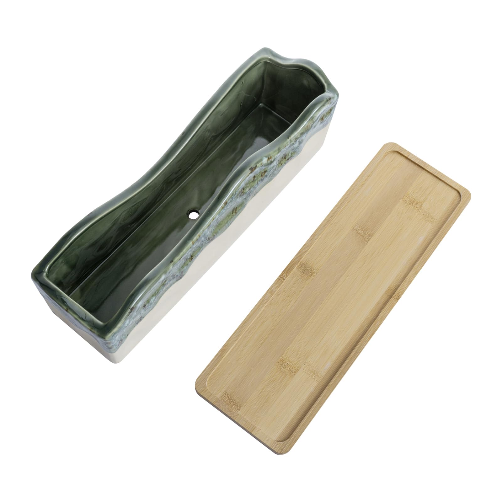 MyGift planter next to ruler showing scale and fit for narrow ledges benefit