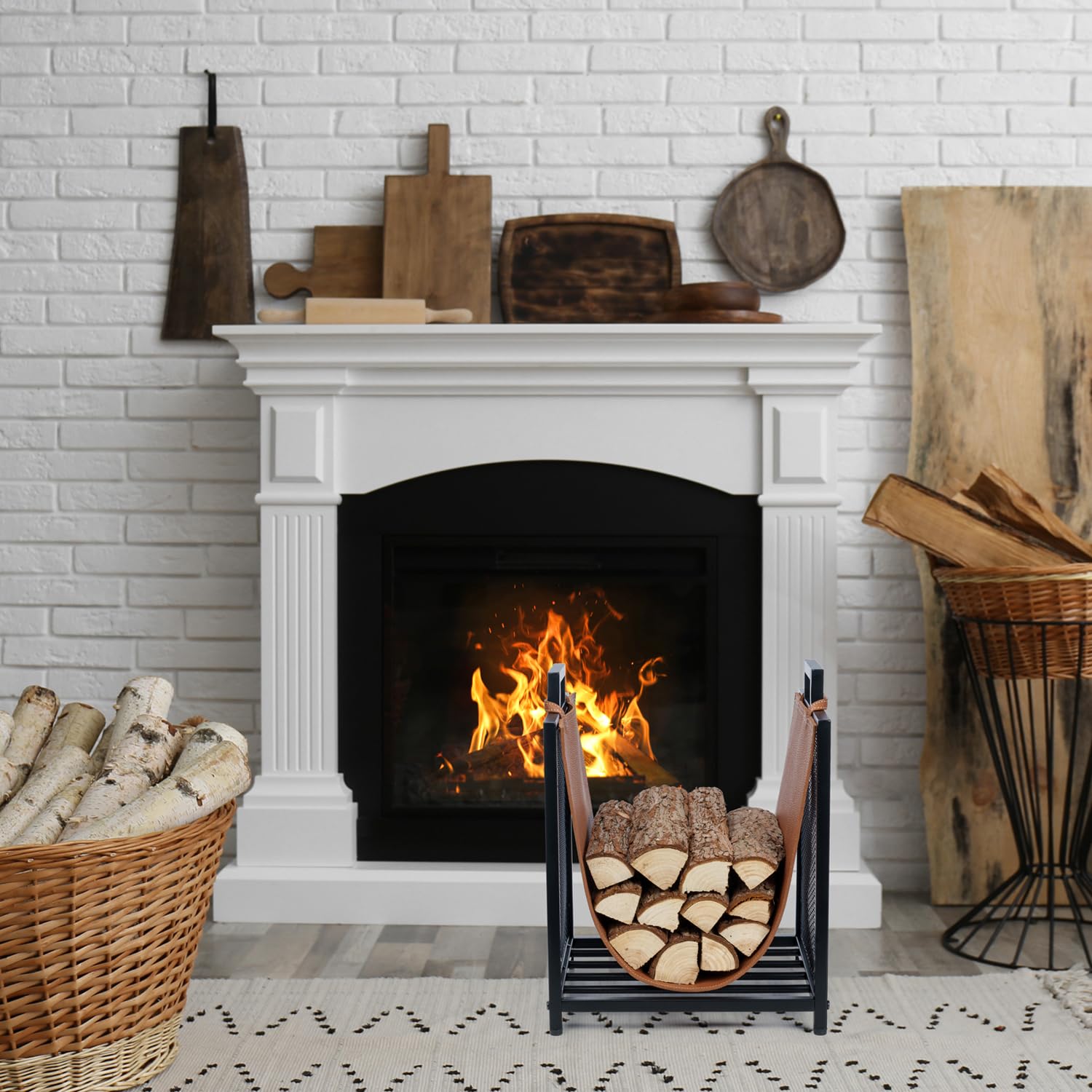 MyGift side profile with short logs showing portable storage benefit
