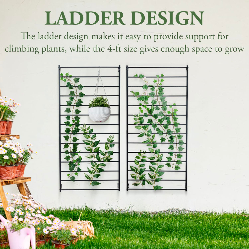 MyGift close-up of 3/8 inch bars showing sturdy metal construction and plant support