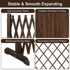 MyGift trellis fully expanded to demonstrate adjustable width, fits varying openings