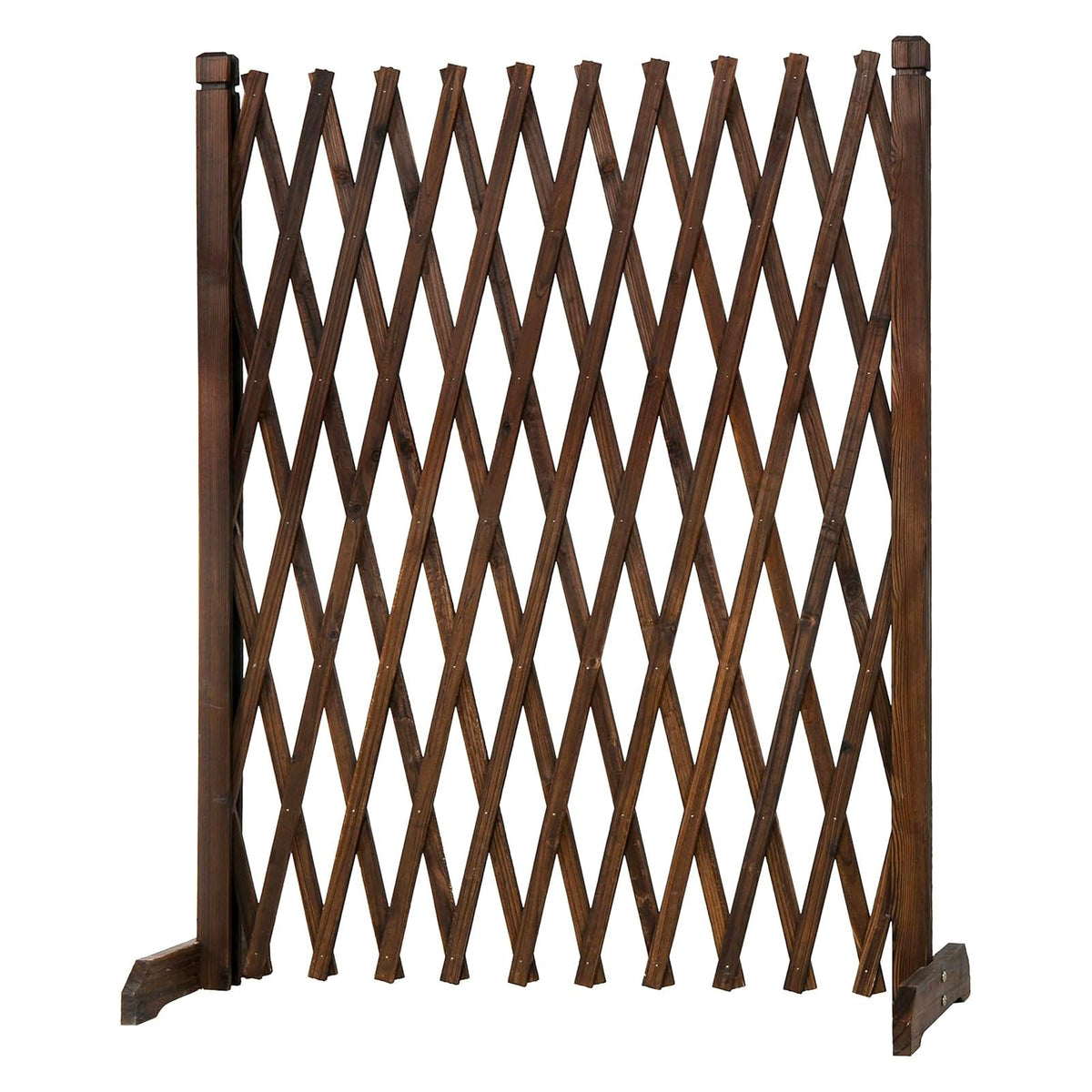 MyGift trellis front view showing brown lattice and elegant profile, adds decorative privacy