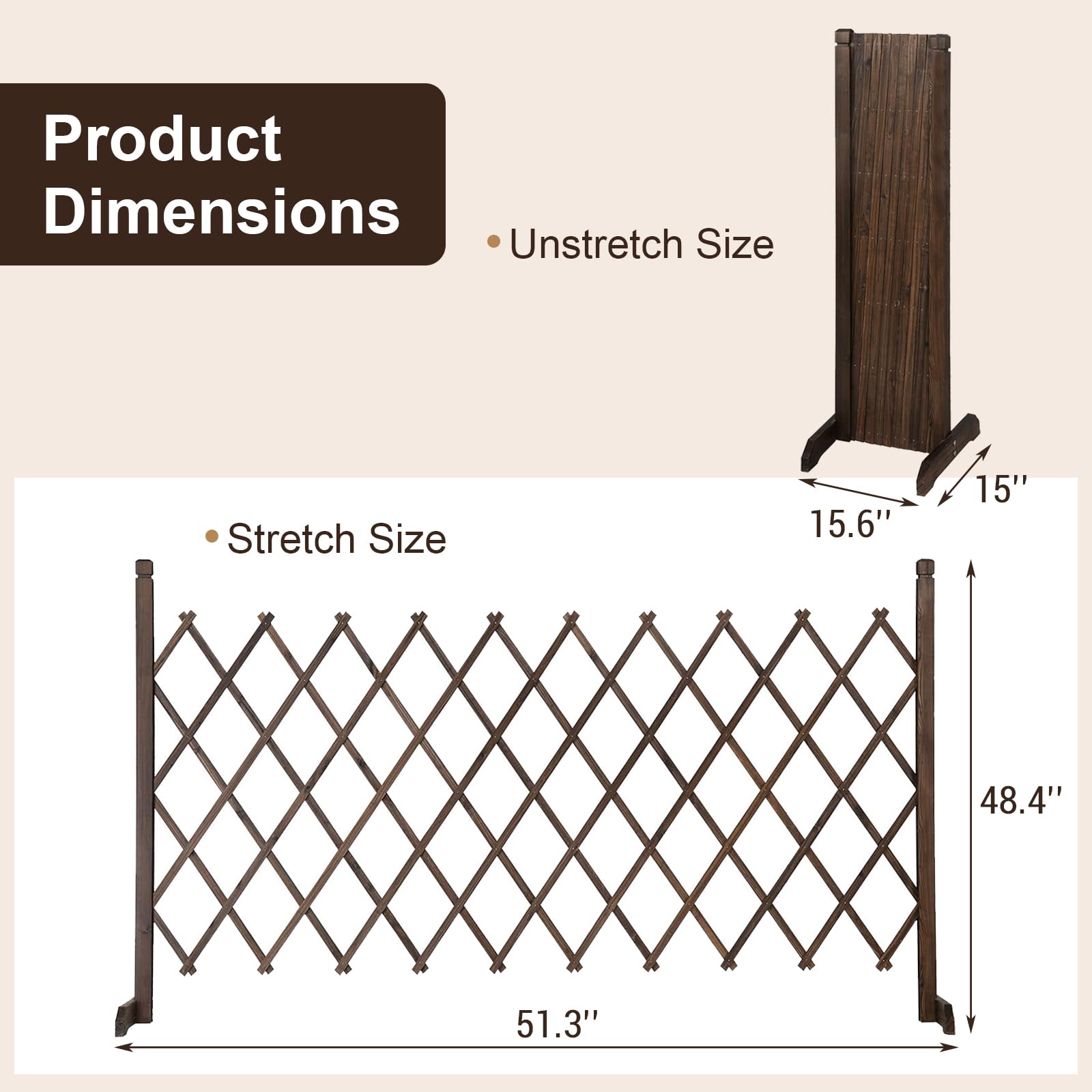 MyGift trellis with climbing vines attached, supports healthy vertical plant growth