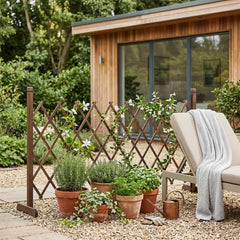MyGift trellis legs detail showing sturdy feet, improves freestanding stability on soil