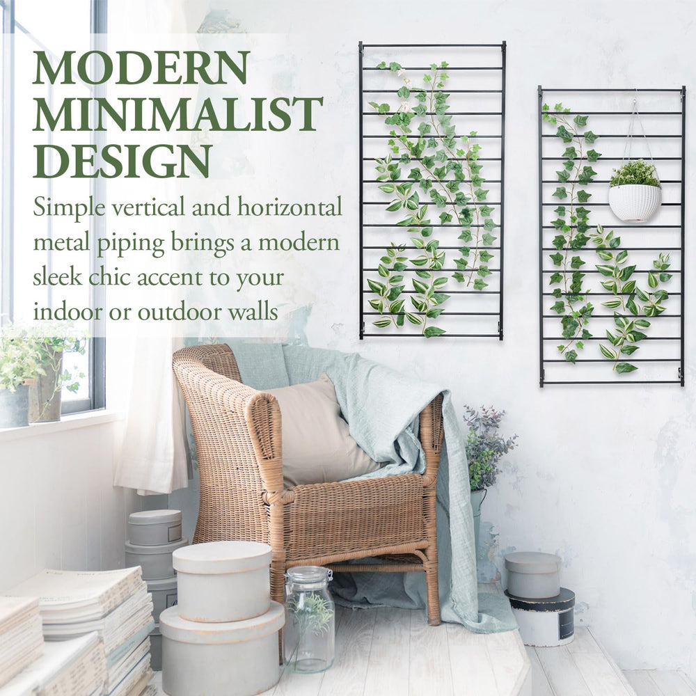 MyGift trellis mounted on porch demonstrating space-saving vertical gardening benefit
