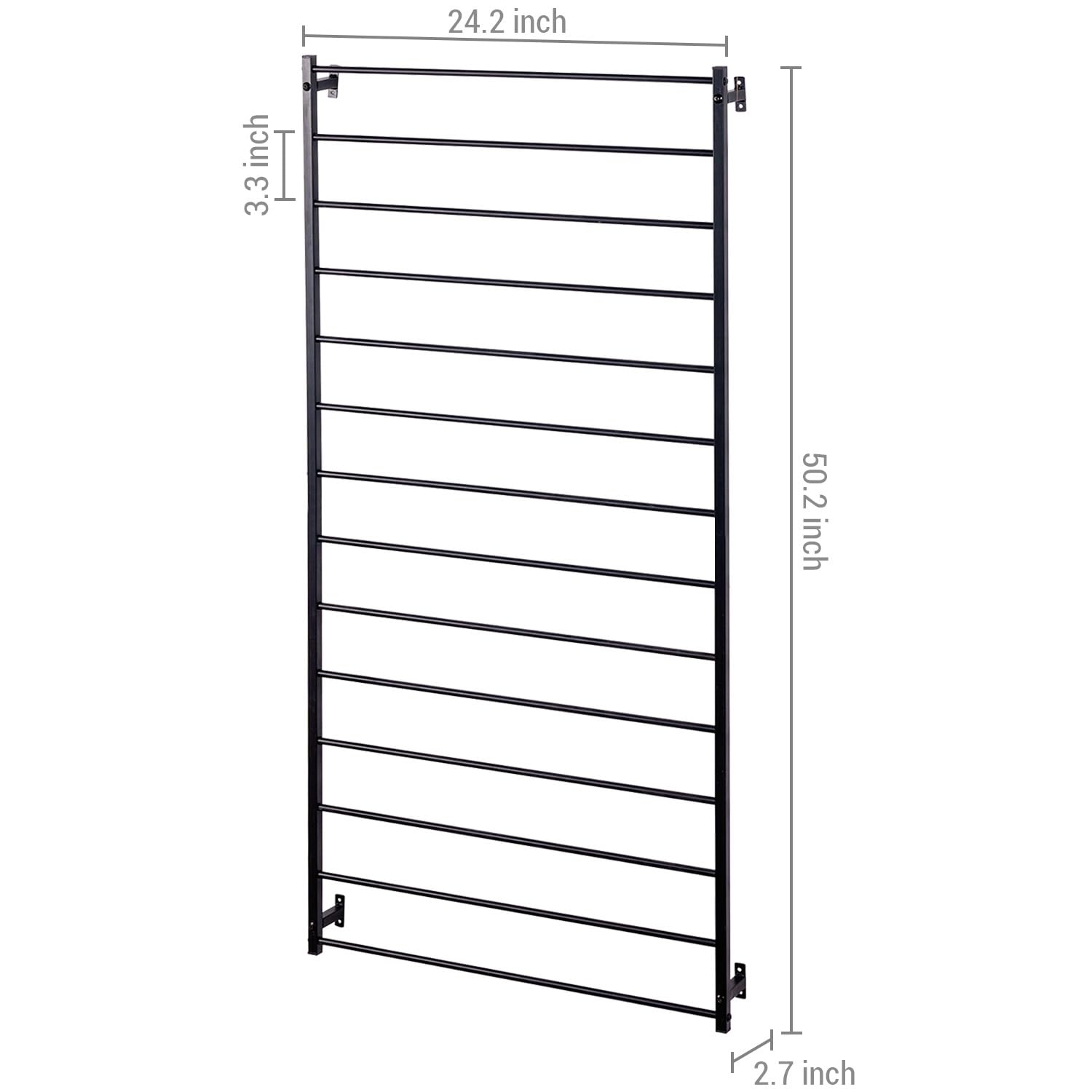 MyGift trellis next to ruler size comparison showing 50 inch height and scale advantage