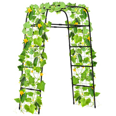 MYMULIKE front view of 7ft arch showing sturdy support and vertical planting