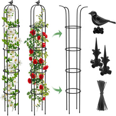 MYMULIKE front view obelisk trellis showing vertical support and neat silhouette