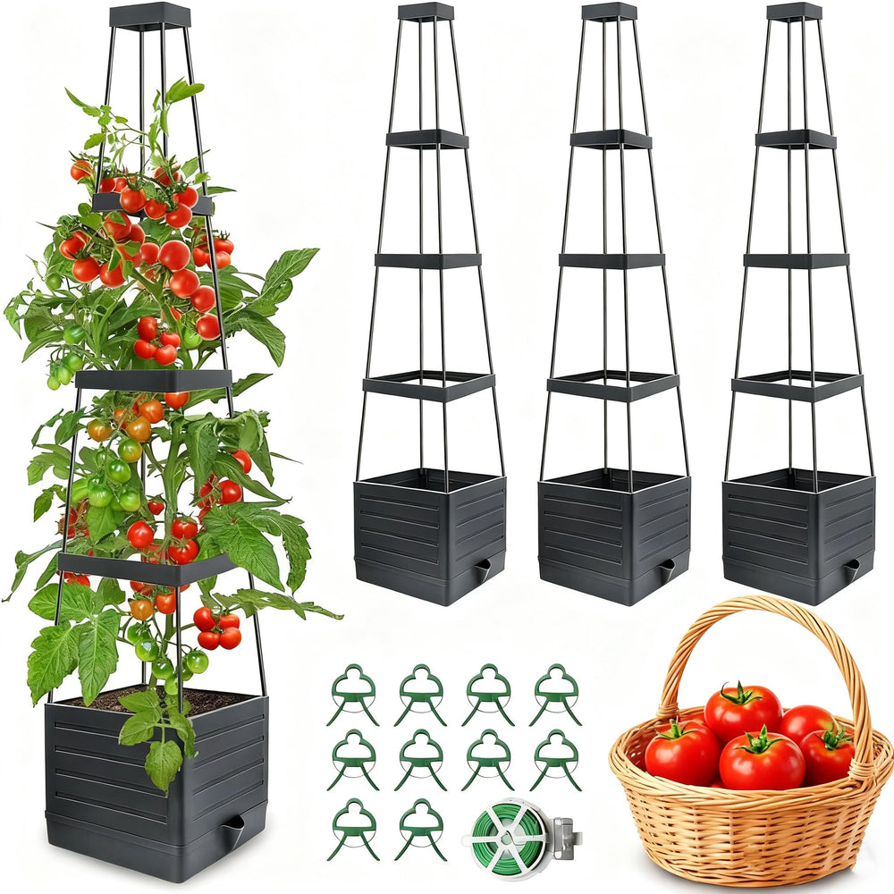 MYMULIKE front view of assembled planter showing sturdy support
