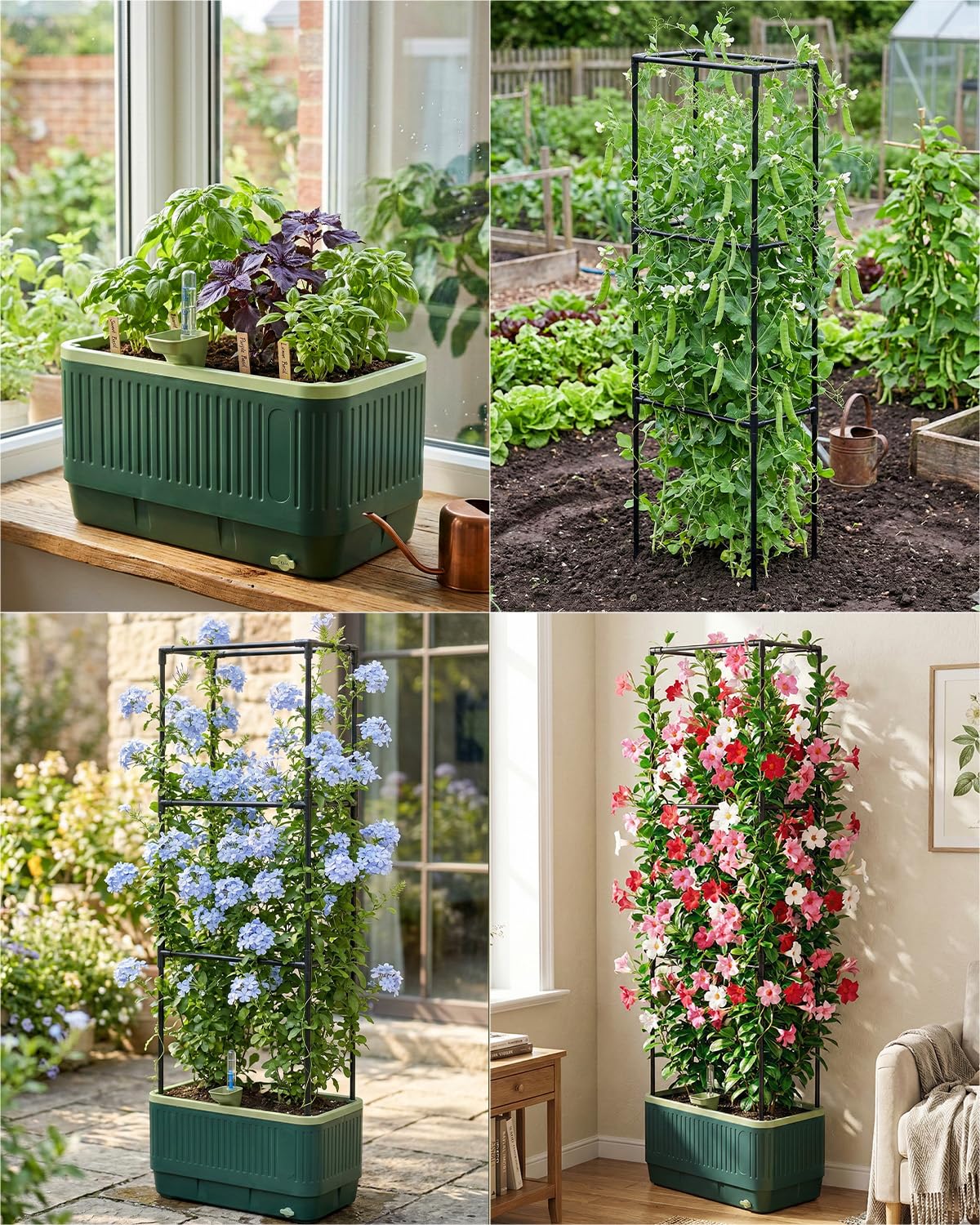 MYMULIKE lifestyle shot on balcony illustrating attractive container gardening solution