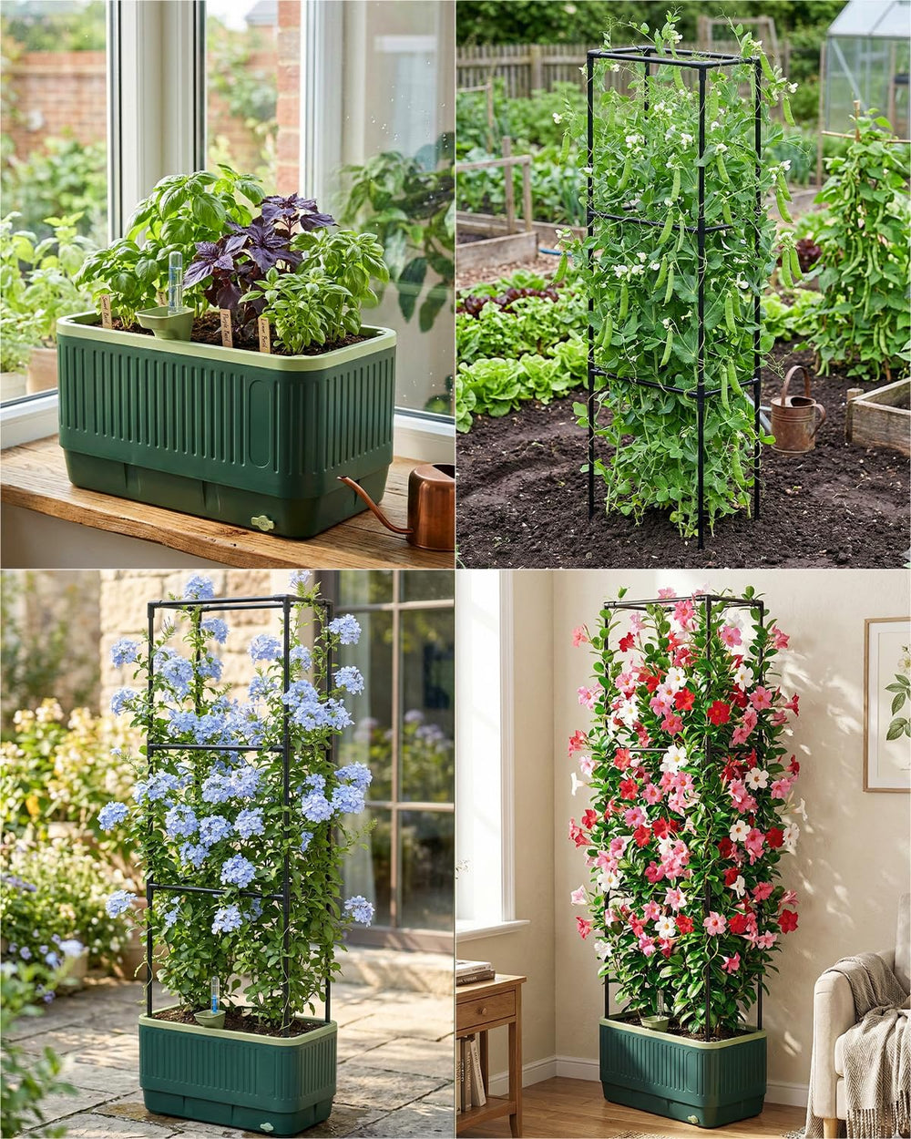 MYMULIKE lifestyle shot on balcony illustrating attractive container gardening solution
