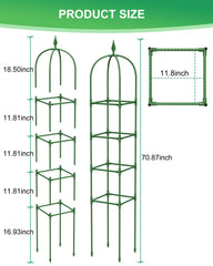 MYMULIKE obelisk supporting climbing roses in a garden bed for better growth