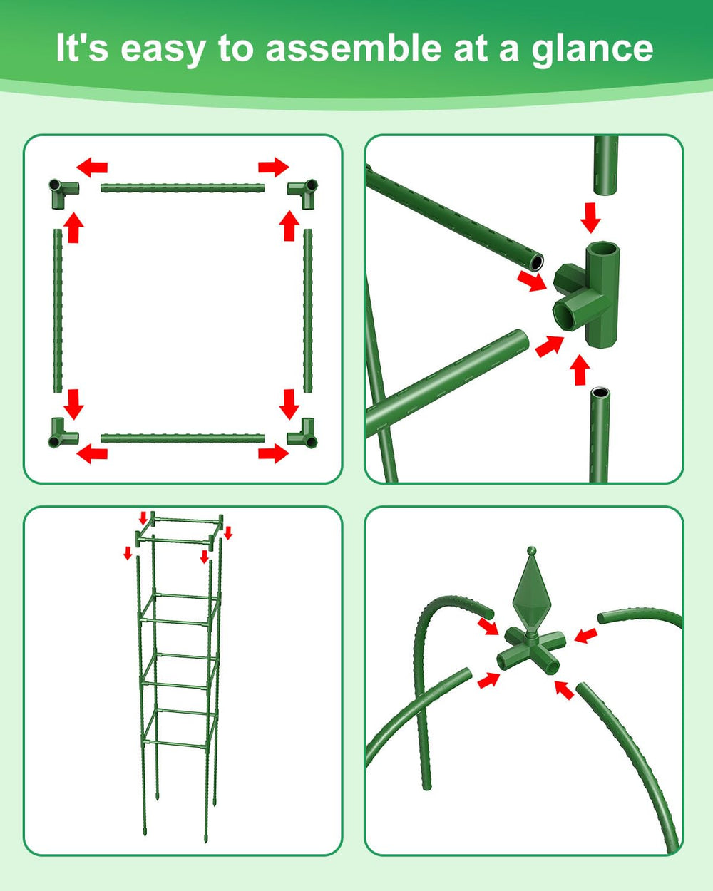 MYMULIKE top view highlighting decorative apex and multiple tie points