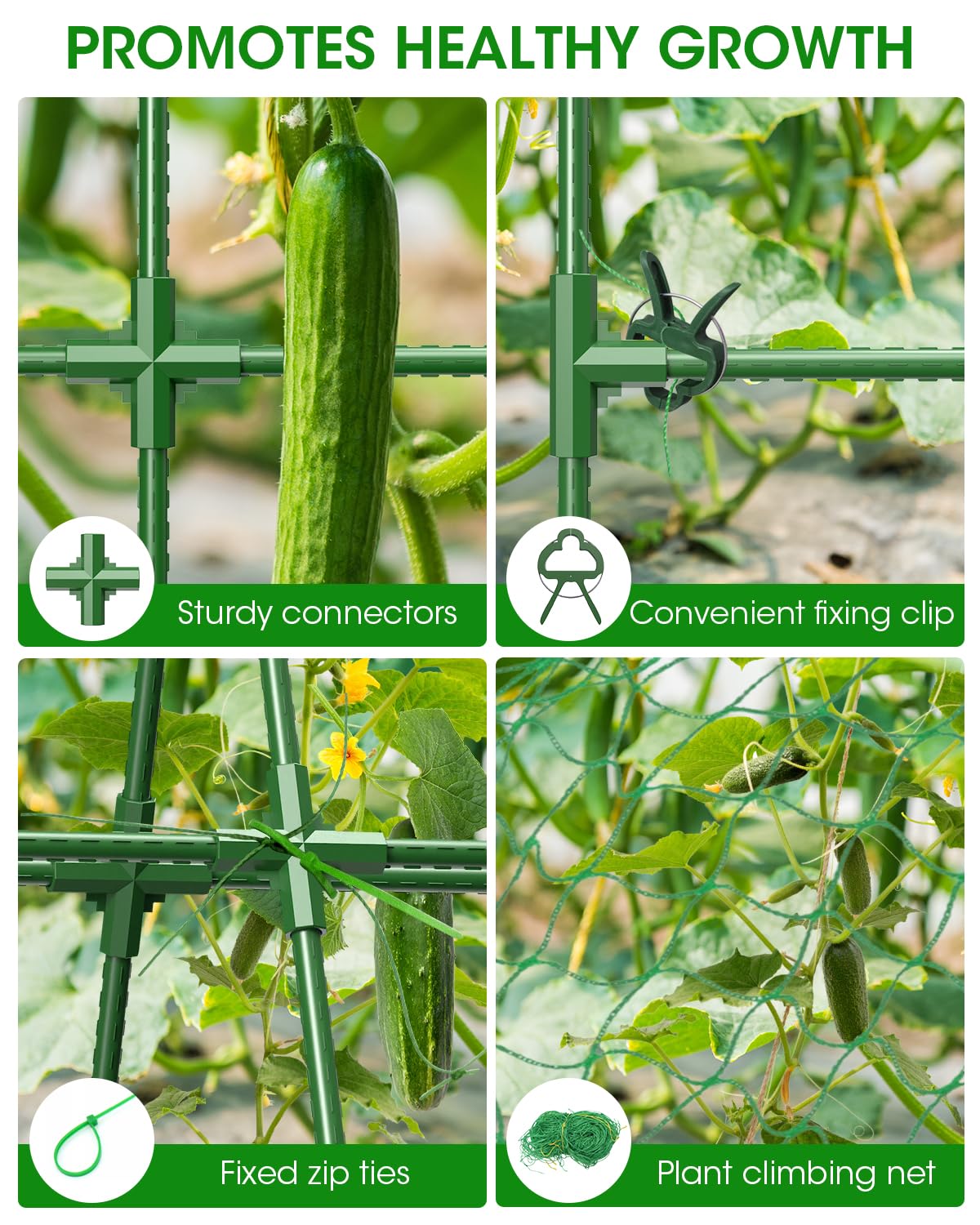 MYMULIKE trellis installed in a raised bed improving air circulation and yield