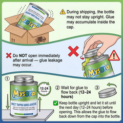 Mysora brush applicator detail demonstrating neat, even glue coverage