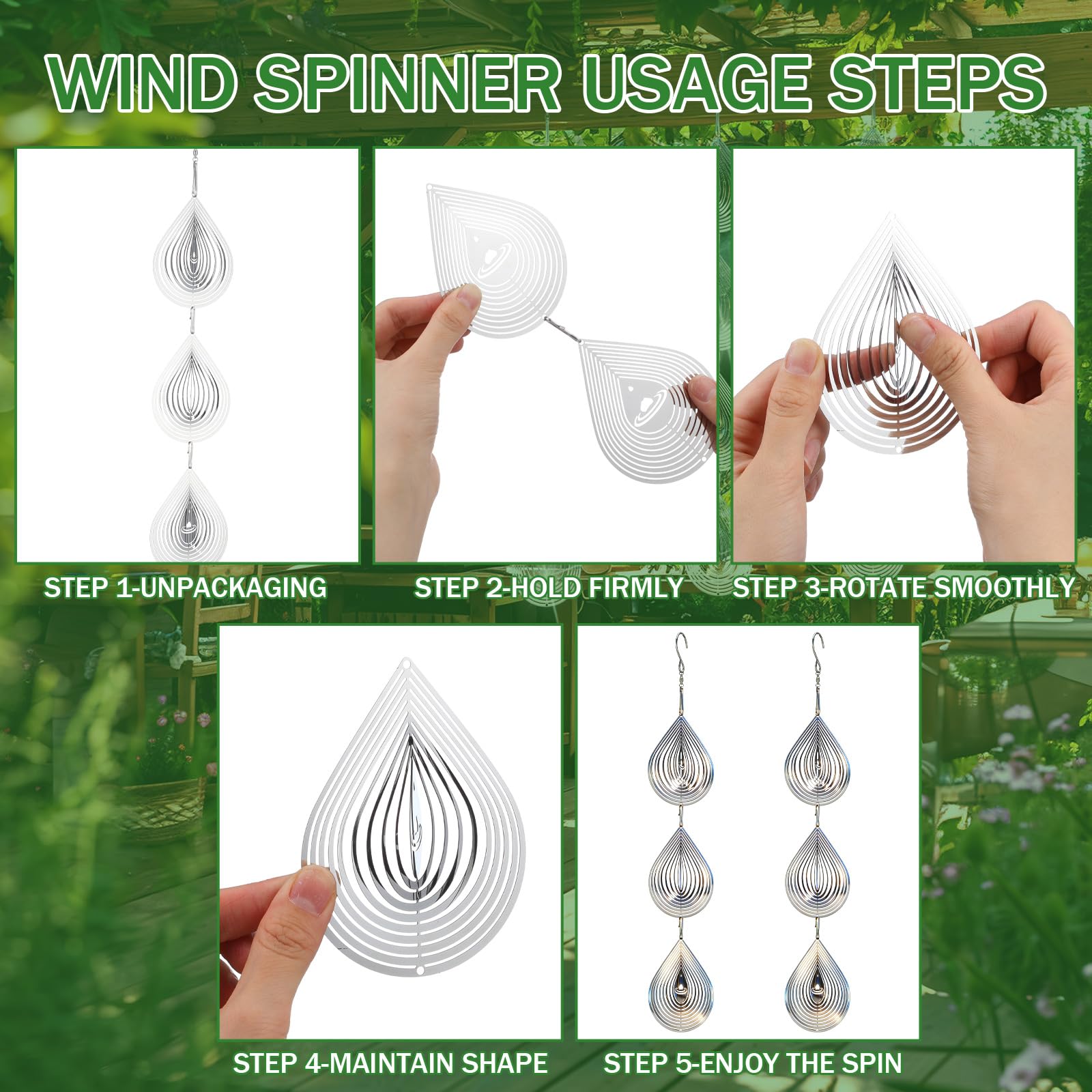 Mysora reflectors decorating a garden party adding sparkle and bird-free enjoyment