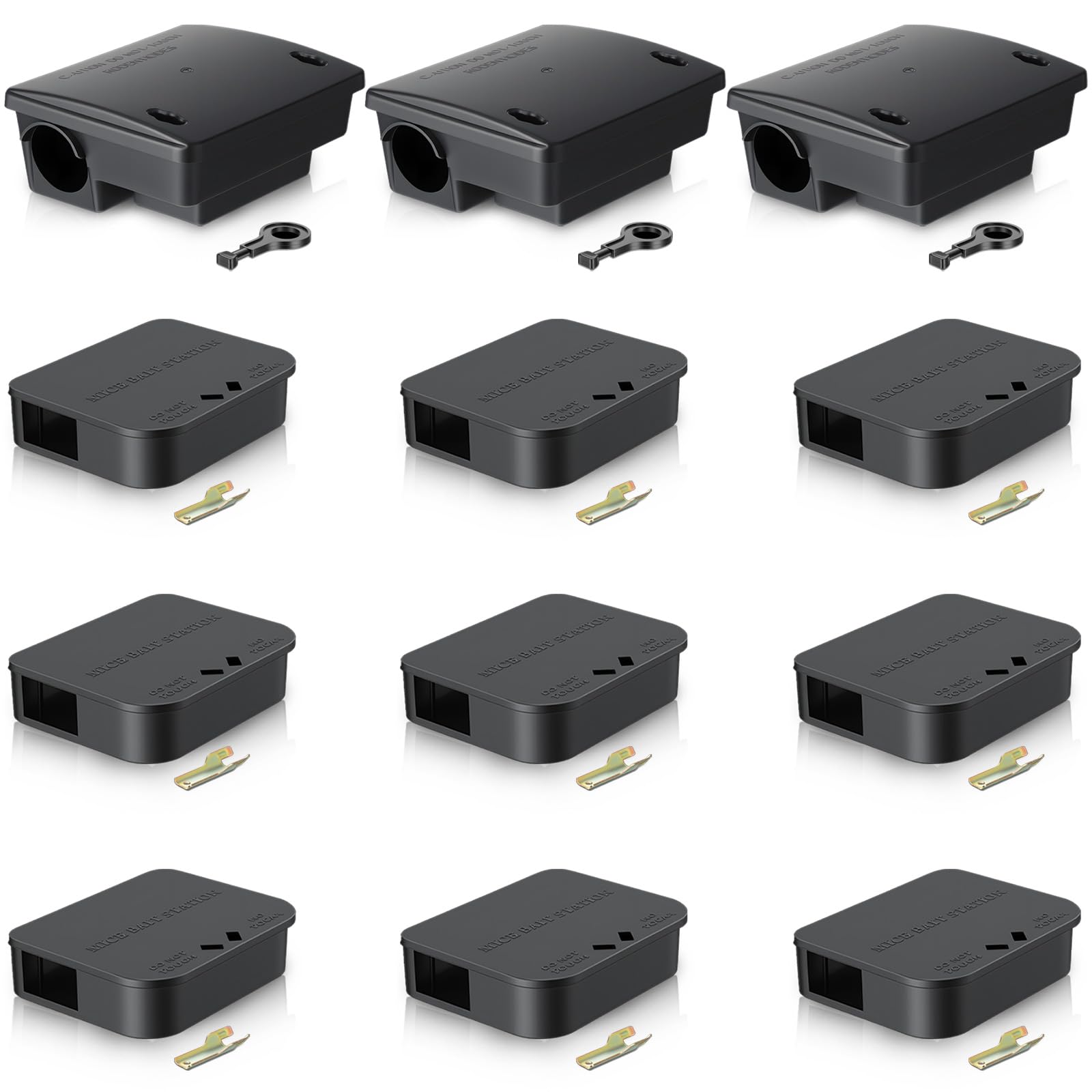 Mysora front view of large and compact stations showing secure design and easy placement