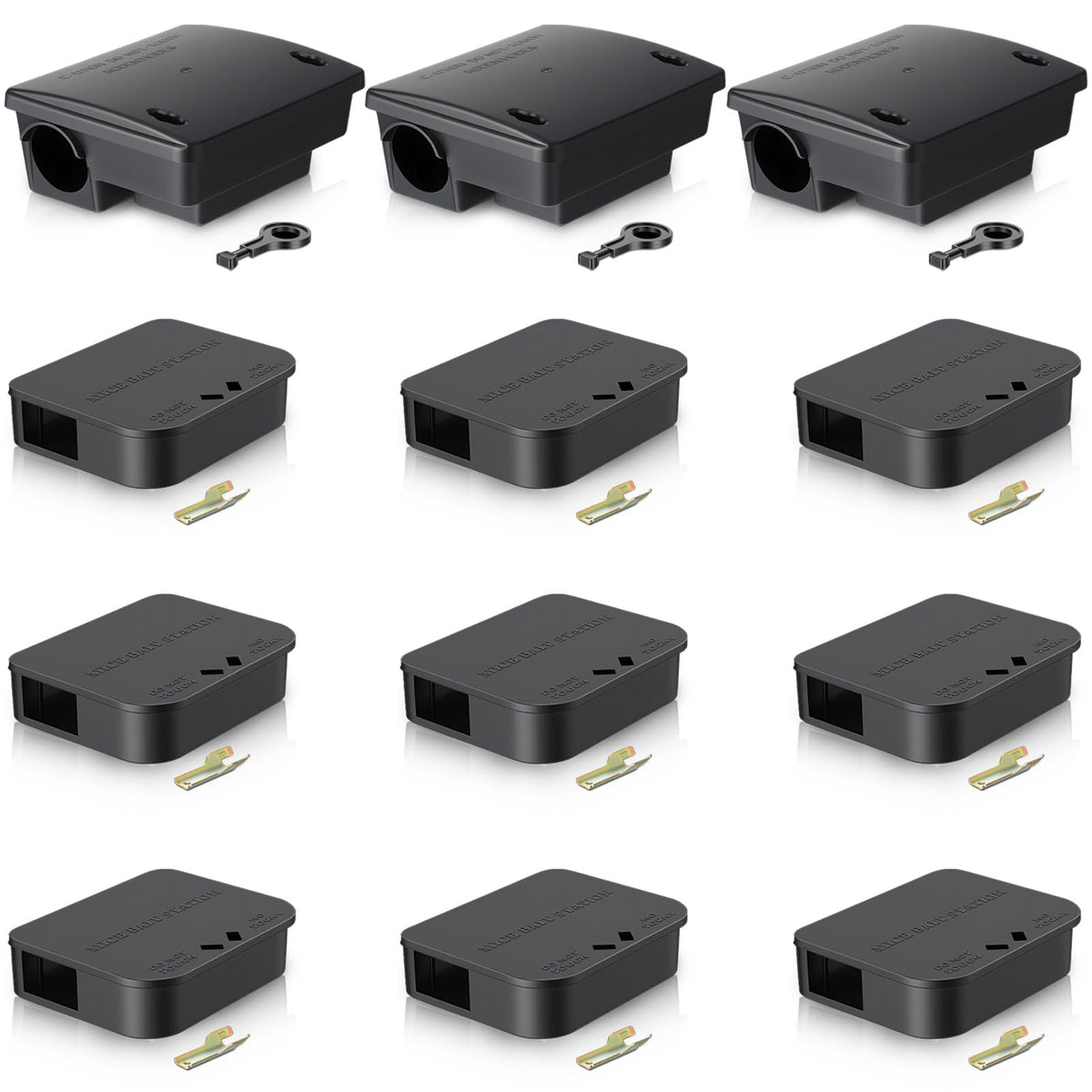 Mysora front view of large and compact stations showing secure design and easy placement