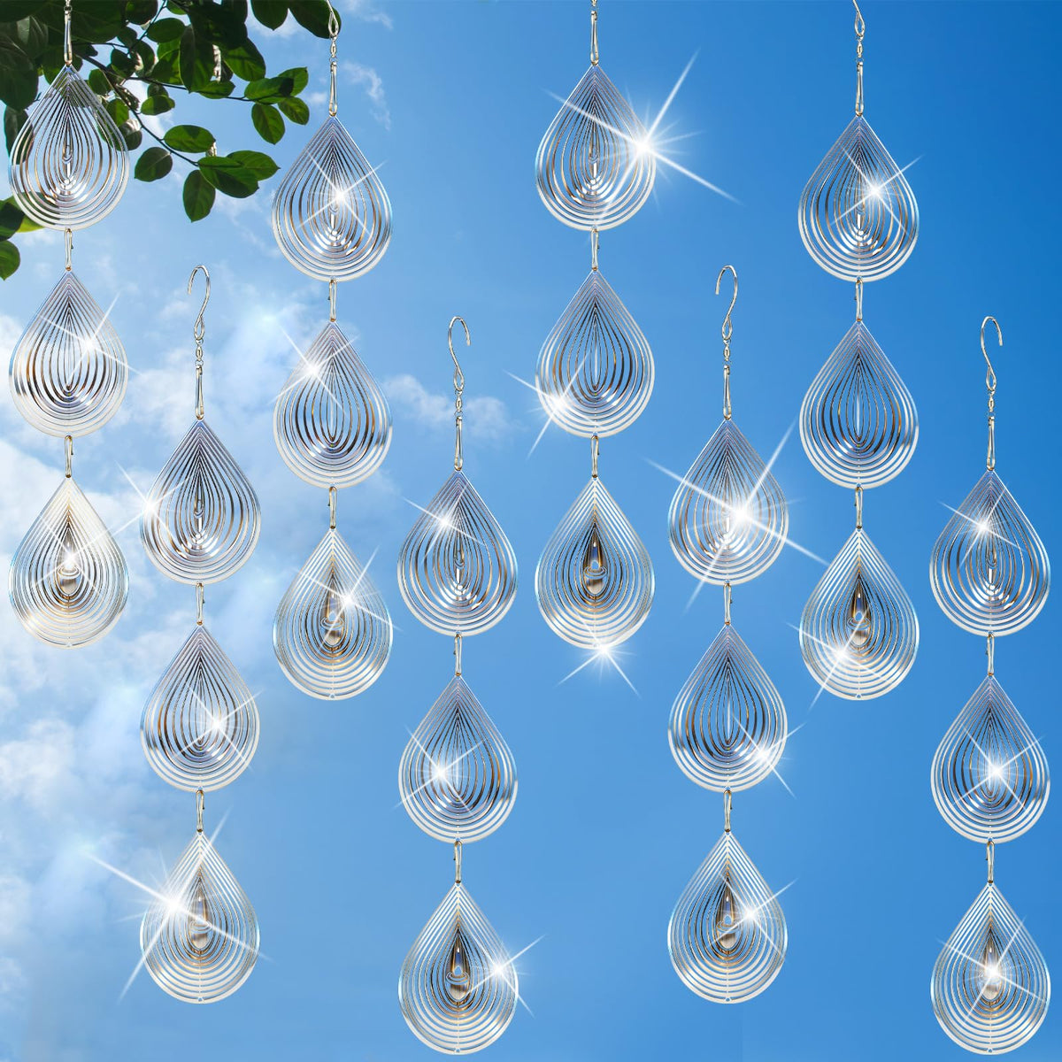 Mysora front view of 24-piece reflector pack showing neat arrangement and benefit: visible deterrent