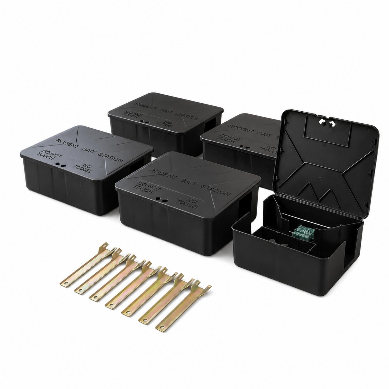 Mysora front view bait station showing secure exterior and entrances for safe coverage