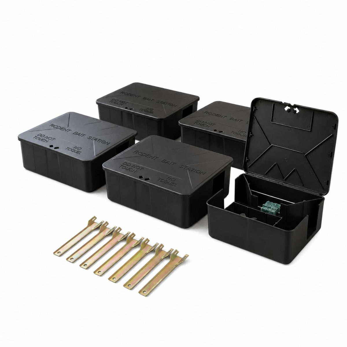 Mysora front view bait station showing secure exterior and entrances for safe coverage