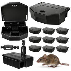 Mysora front view bait station showing compact profile and discreet design protecting bait