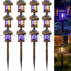 Mysora front view bronze unit showing warm purple light and insect grid benefit