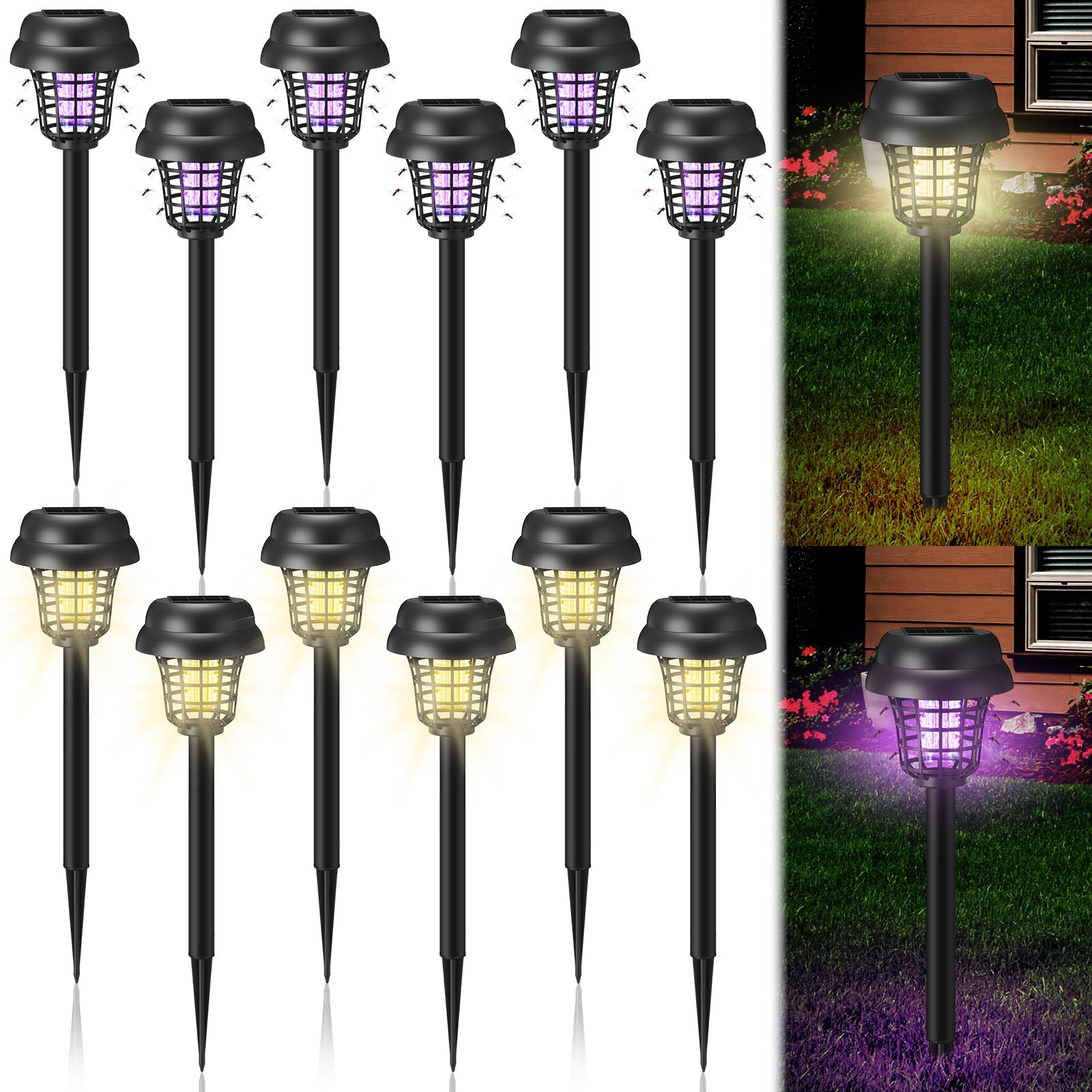 Mysora front view lamp showing design and portability, enhances outdoor pest control