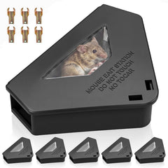 Mysora front view of lockable bait station showing compact, discreet protection