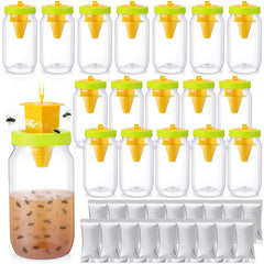 Mysora front view pack showing three reusable fly trap bottles and ropes for coverage