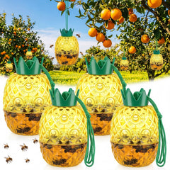 Mysora front view of pineapple wasp trap showing entry funnel and shape, safe outdoor protection