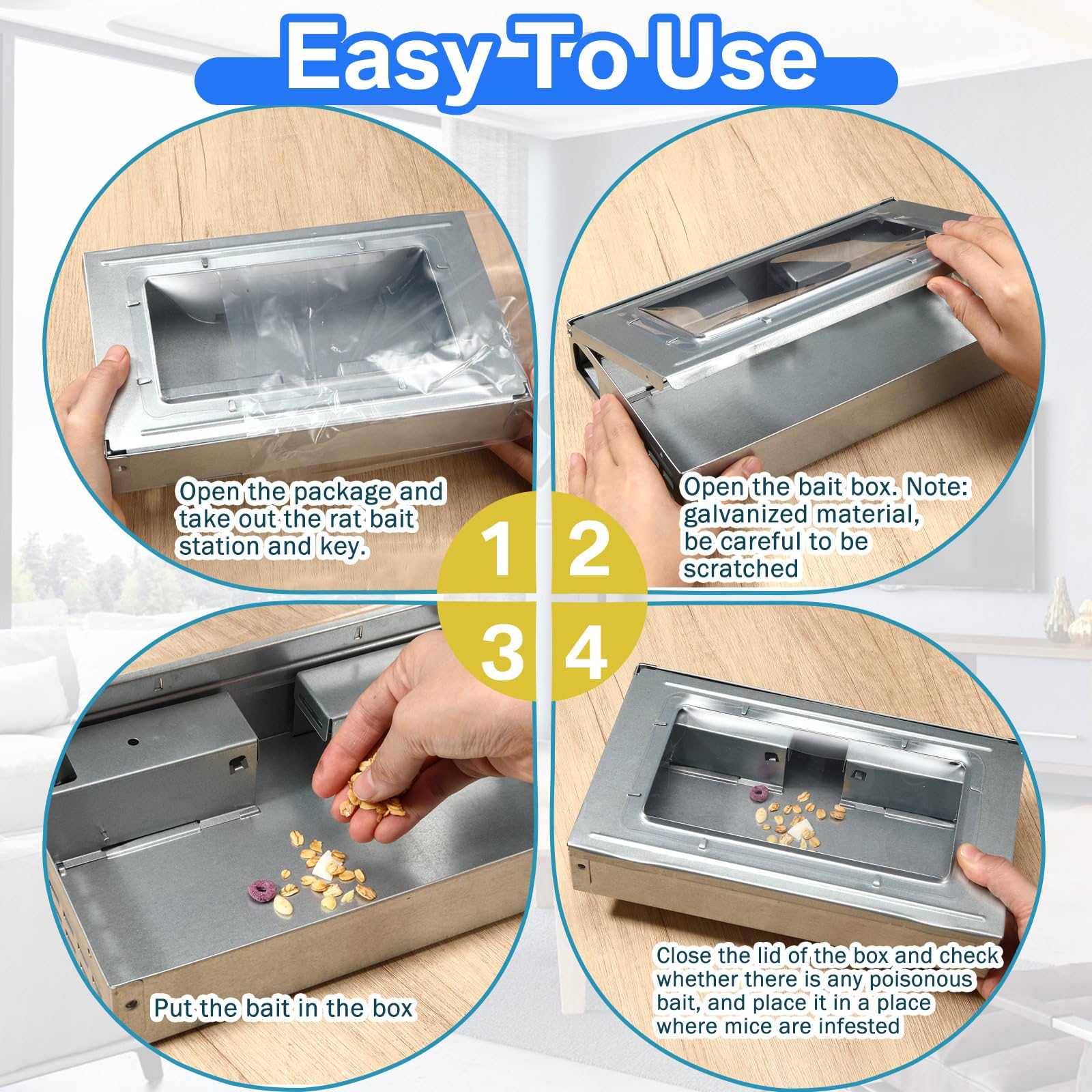 Mysora hinged lid mechanism detail for quick, humane release benefit